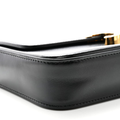 Celine Shiny Calfskin Triomphe Chain Shoulder Bag Black 8 of 9