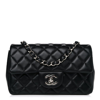 Chanel Lambskin Quilted Mini Rectangular Flap Black 1 of 13