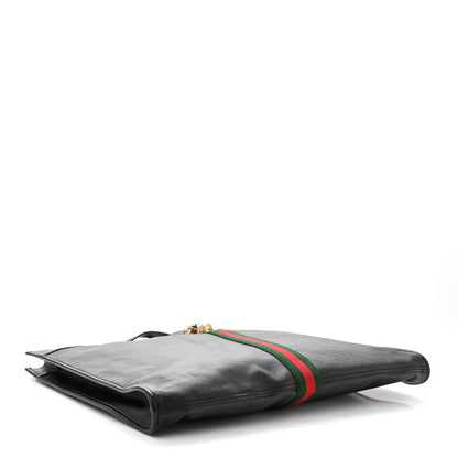 Gucci Calfskin Large Rajah Chain Tote Black 5 of 11