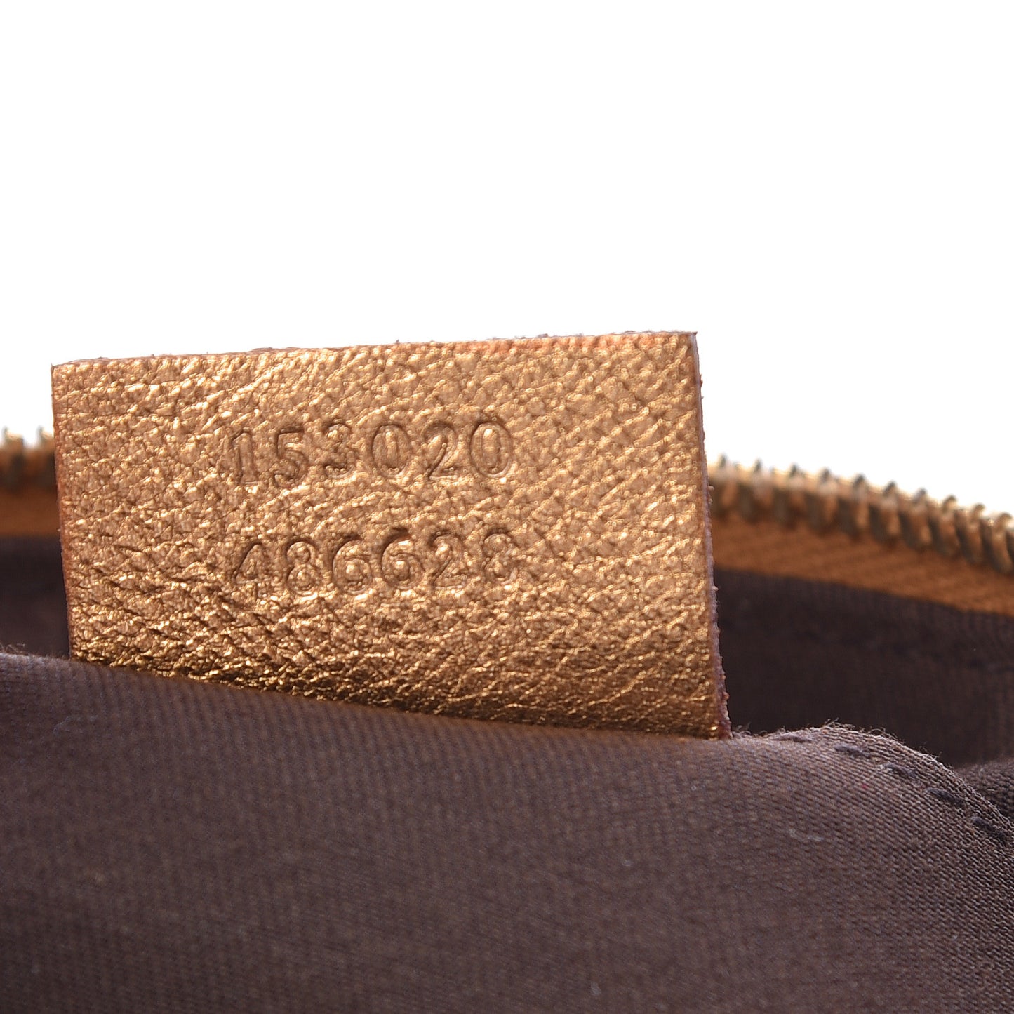 Metallic Guccissima Heart Chain Pochette Bronze
