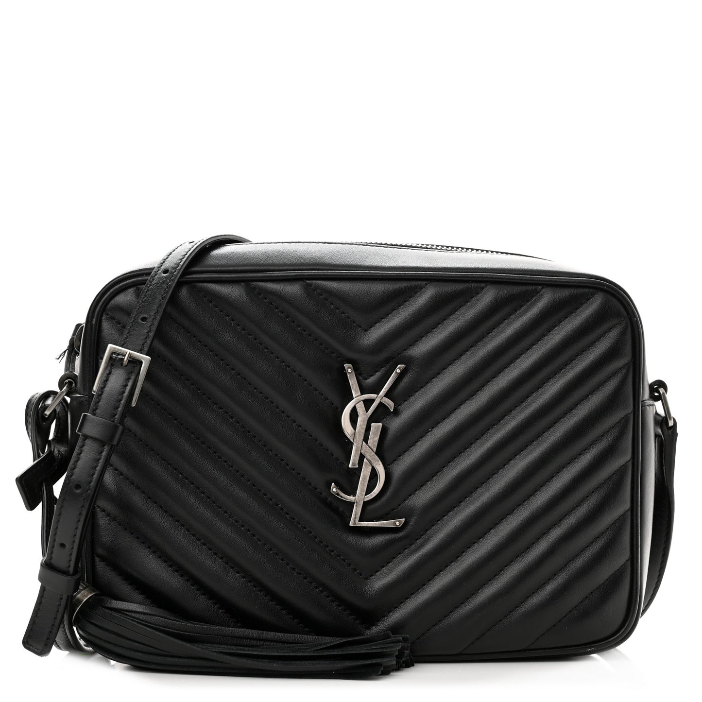 Calfskin Matelasse Monogram Lou Camera Bag Black