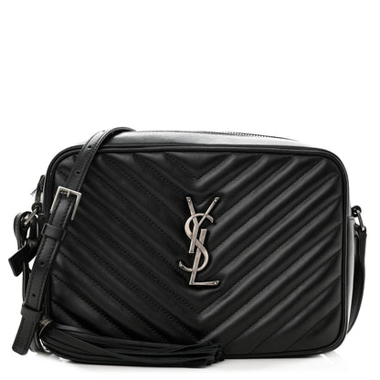 Saint Laurent Calfskin Matelasse Monogram Lou Camera Bag Black 1 of 12