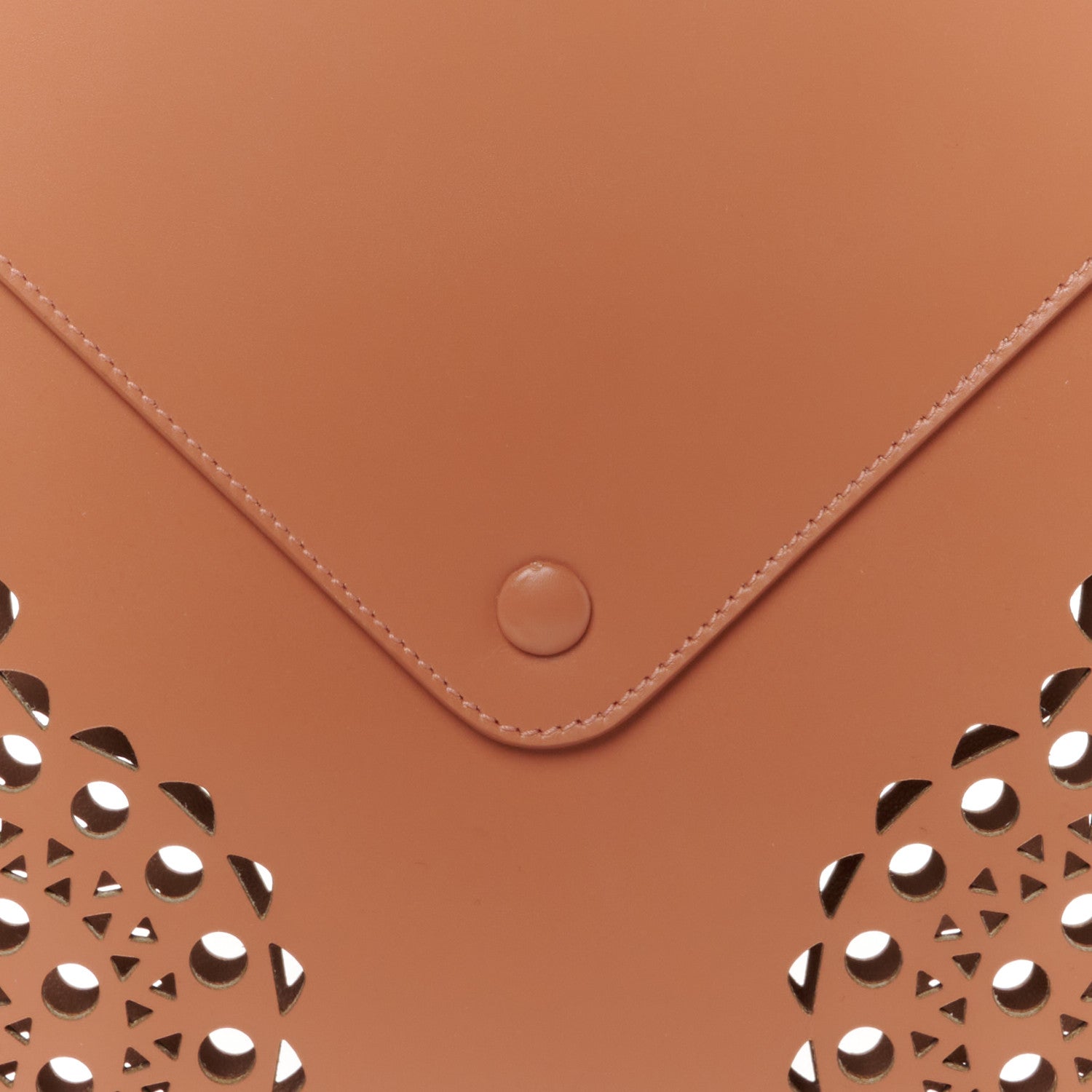 Alaia Calfskin Vienne Laser Cut Envelope Clutch Poudre 7 of 7