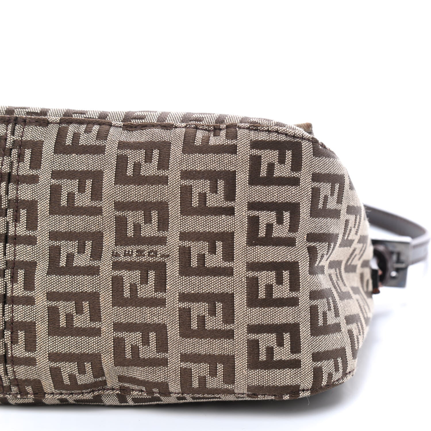 Fendi Zucchino Vitello Mini Mama Baguette Mogano Panna Testa di Moro 7 of 10
