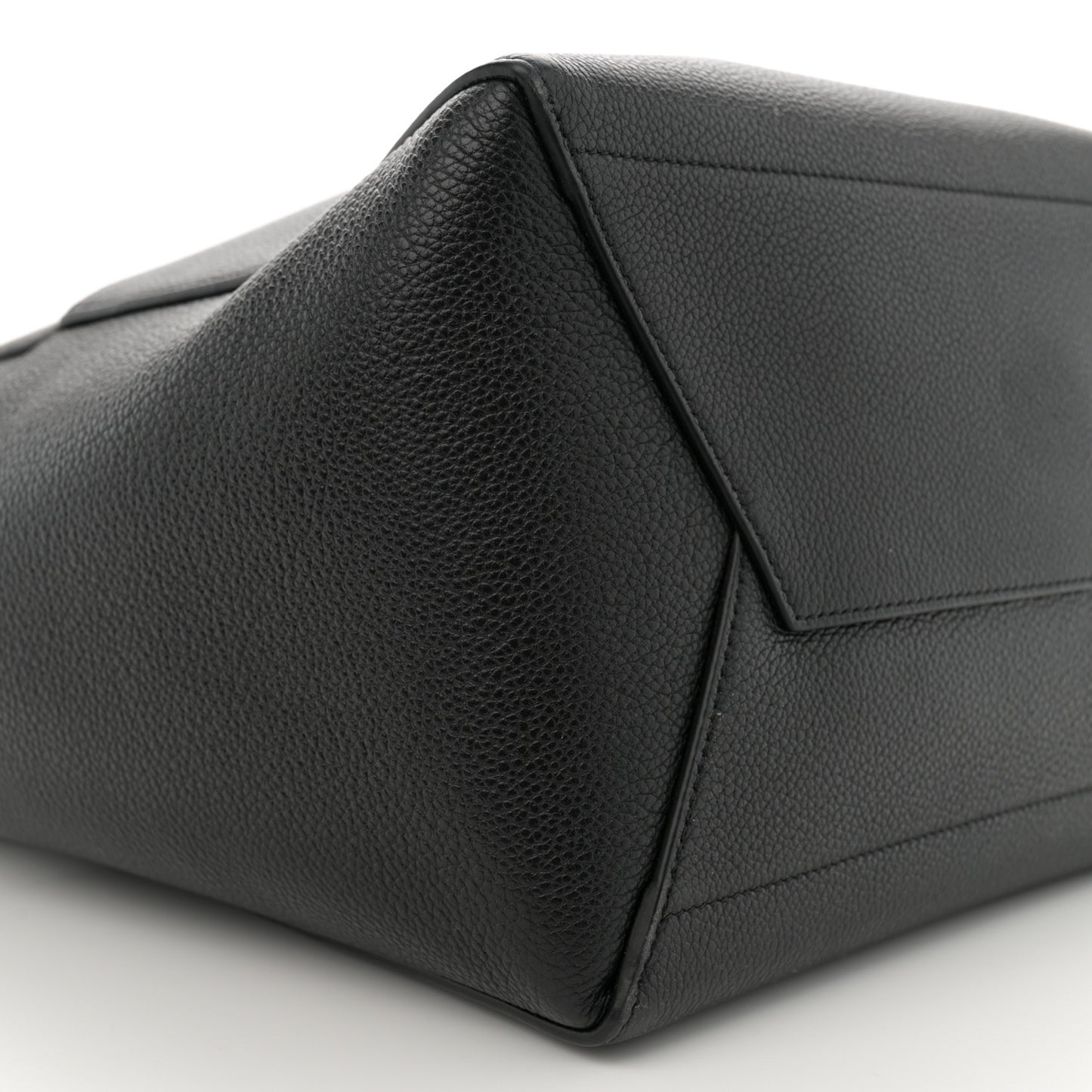 Soft Grained Calfskin Sangle Bucket Bag Black