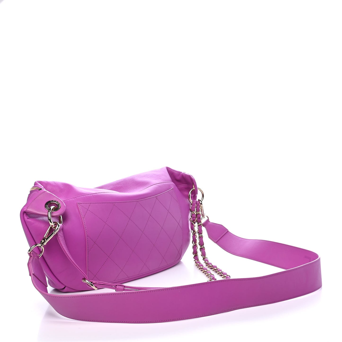 X PHARRELL WILLIAMS Lambskin Oversized Waist Belt Bag Fuchsia