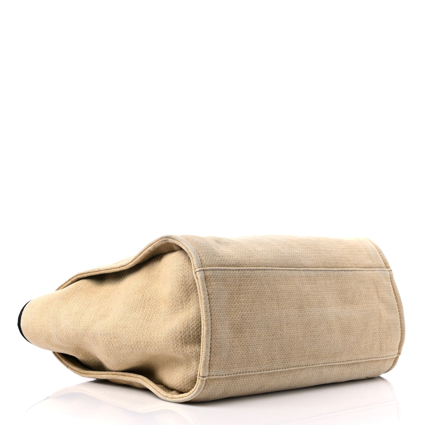 Canvas Medium Deauville Tote Beige Black