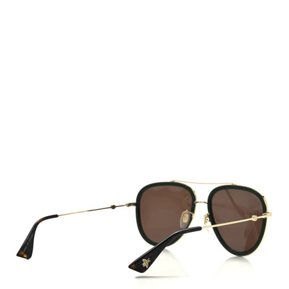Gucci Metal Web Aviator Sunglasses GG0062S Green Red 4 of 8