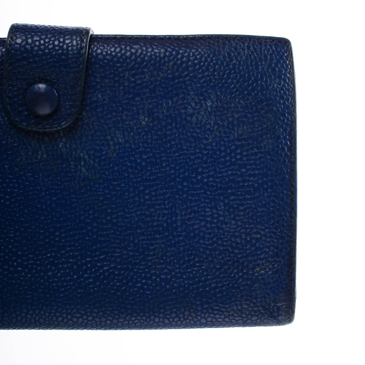 Chanel Caviar CC Wallet Clutch Blue 5 of 13