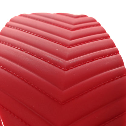 Gucci Rubber Gucci Logo Womens Platform 20/60mm Slide Sandals 39 Hibiscus Red 11 of 14
