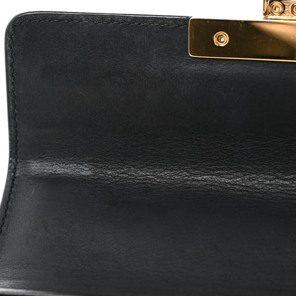 Gucci GG Supreme Monogram Calfskin Small Padlock Shoulder Bag Beige Black Cuir 11 of 12