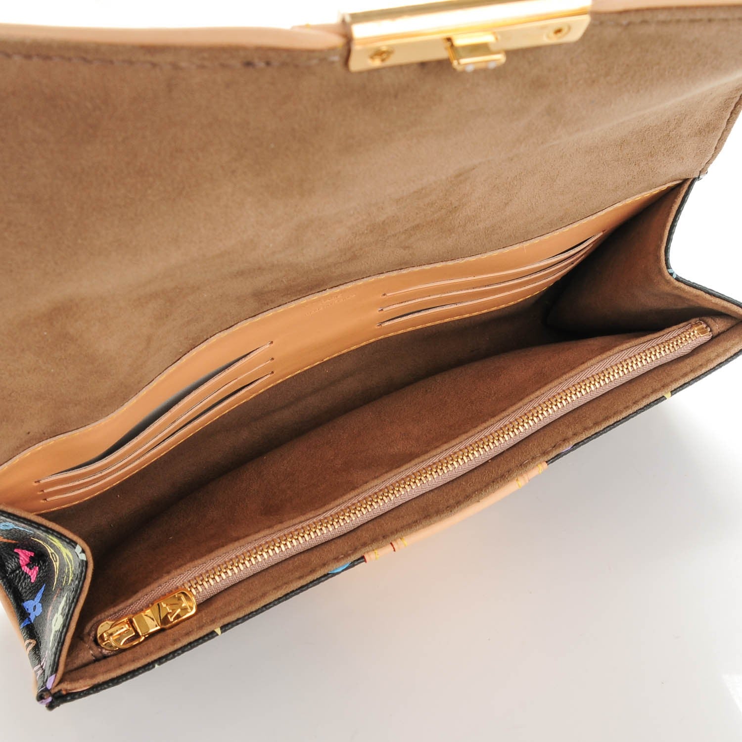 Louis Vuitton Monogram Multicolor Courtney Clutch Black 5 of 6