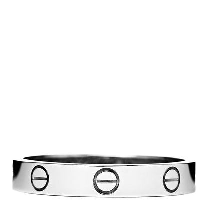 Cartier 18K White Gold 3.5mm LOVE Wedding Band Ring 59 8.75 3 of 6