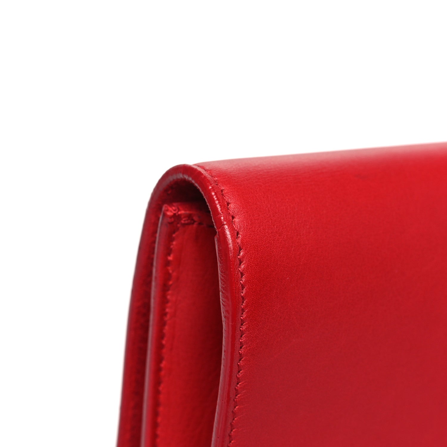 Saint Laurent Calfskin Classic Y Ligne Clutch Red 10 of 10