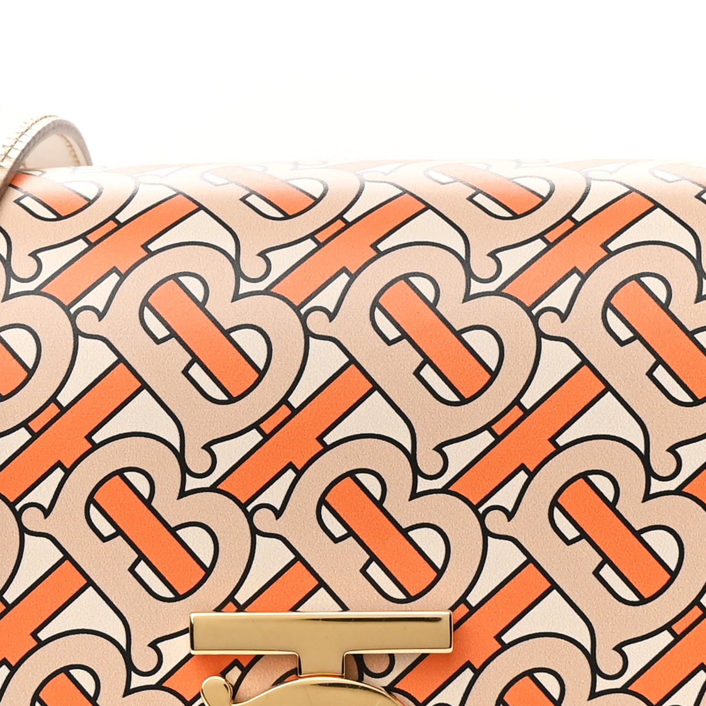 Calfskin Monogram Small TB Bag Bright Orange