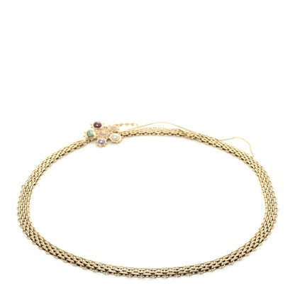 Chanel Crystal Gripoix Poured Glass Chain Belt Gold Multicolor 2 of 5