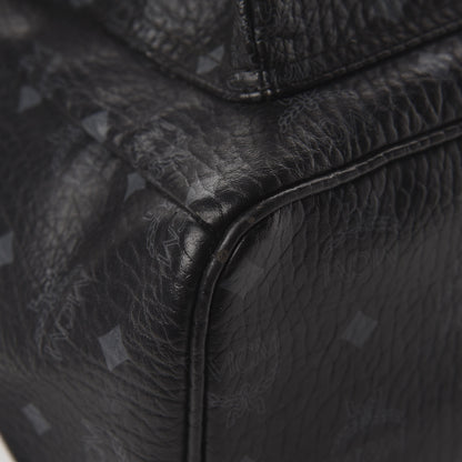 MCM Visetos Studded Colorblock Medium Stark Brock Backpack Black 8 of 13