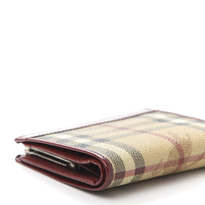 Burberry Haymarket Check French Wallet Military Red 9 of 10