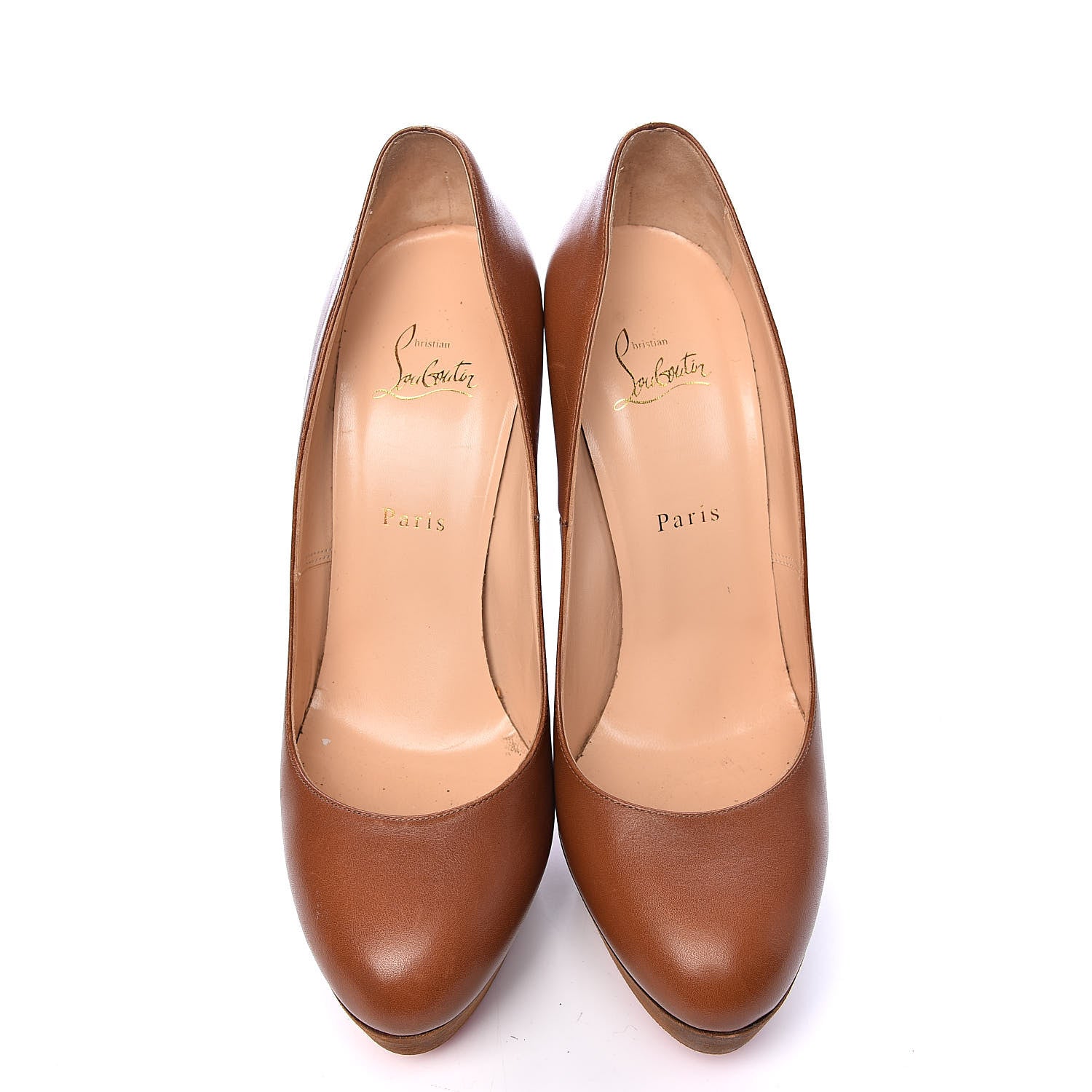 Christian Louboutin Calfskin Bibi 140 Pumps 41 Brown 17 of 17