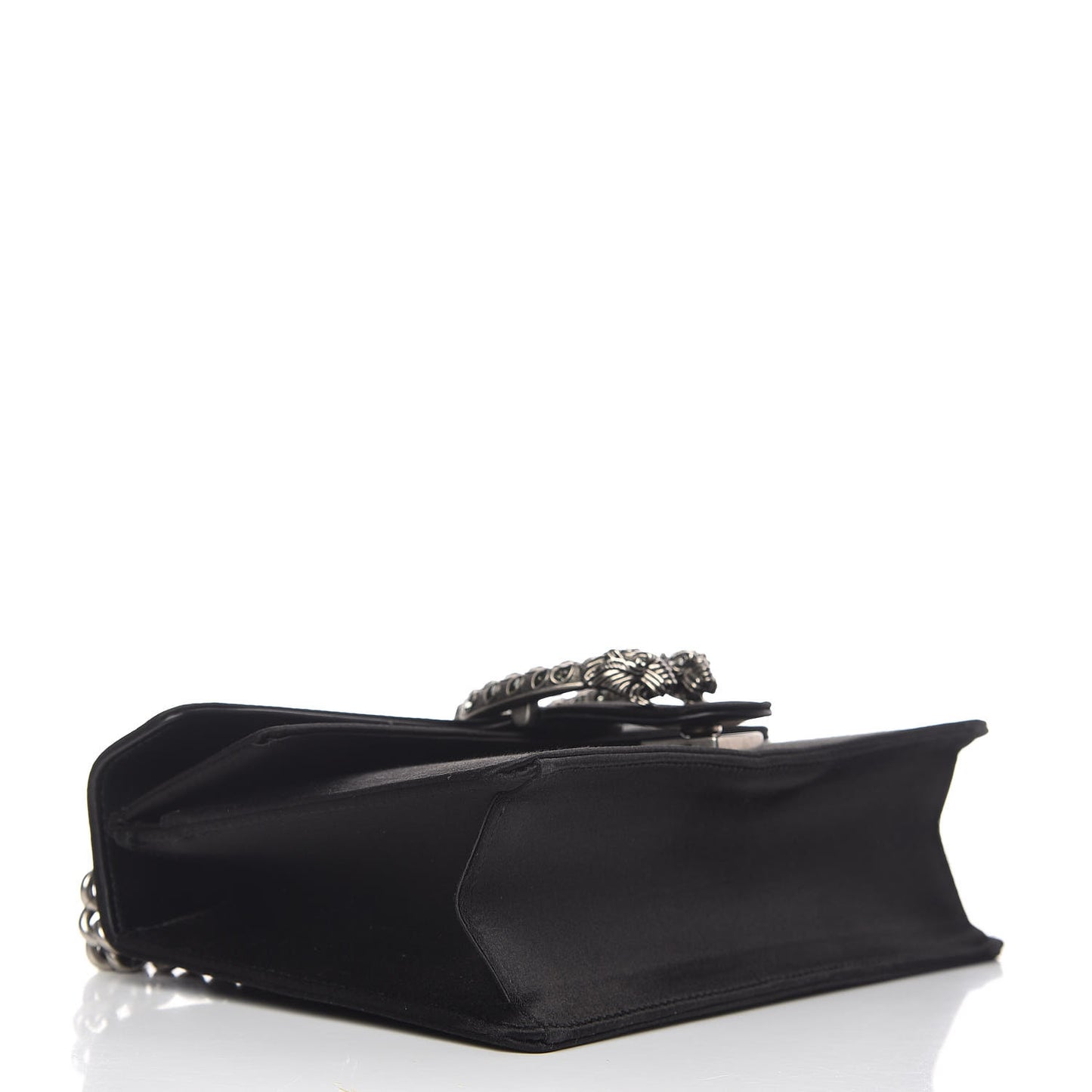 Satin Silk Crystal Small Dionysus Shoulder Bag Black Black Diamond