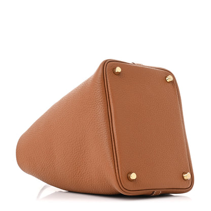 Hermes Taurillon Clemence Picotin Lock 18 PM Gold 4 of 11