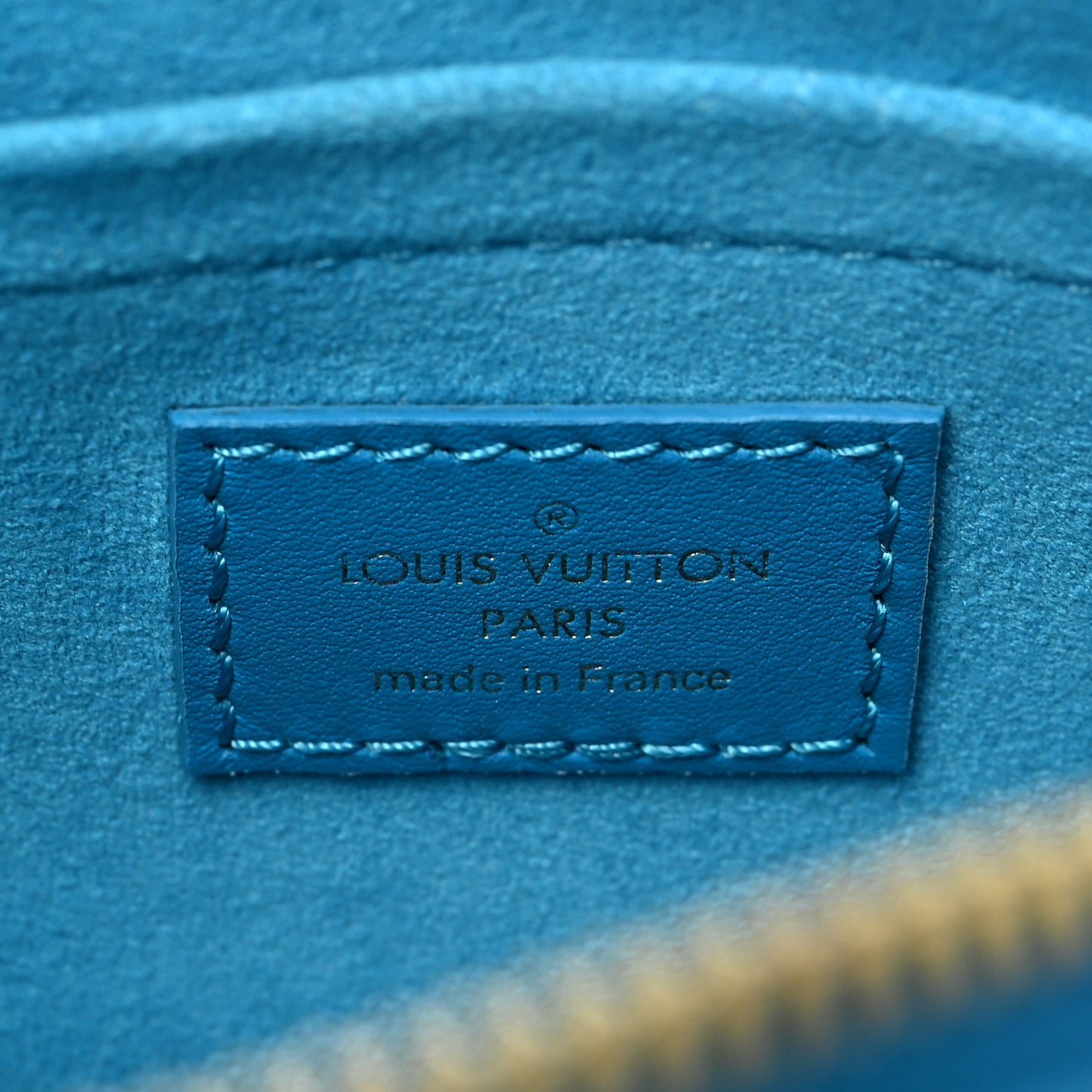 Calfskin Nanogram Embossed Speedy Bandouliere 20 Blue