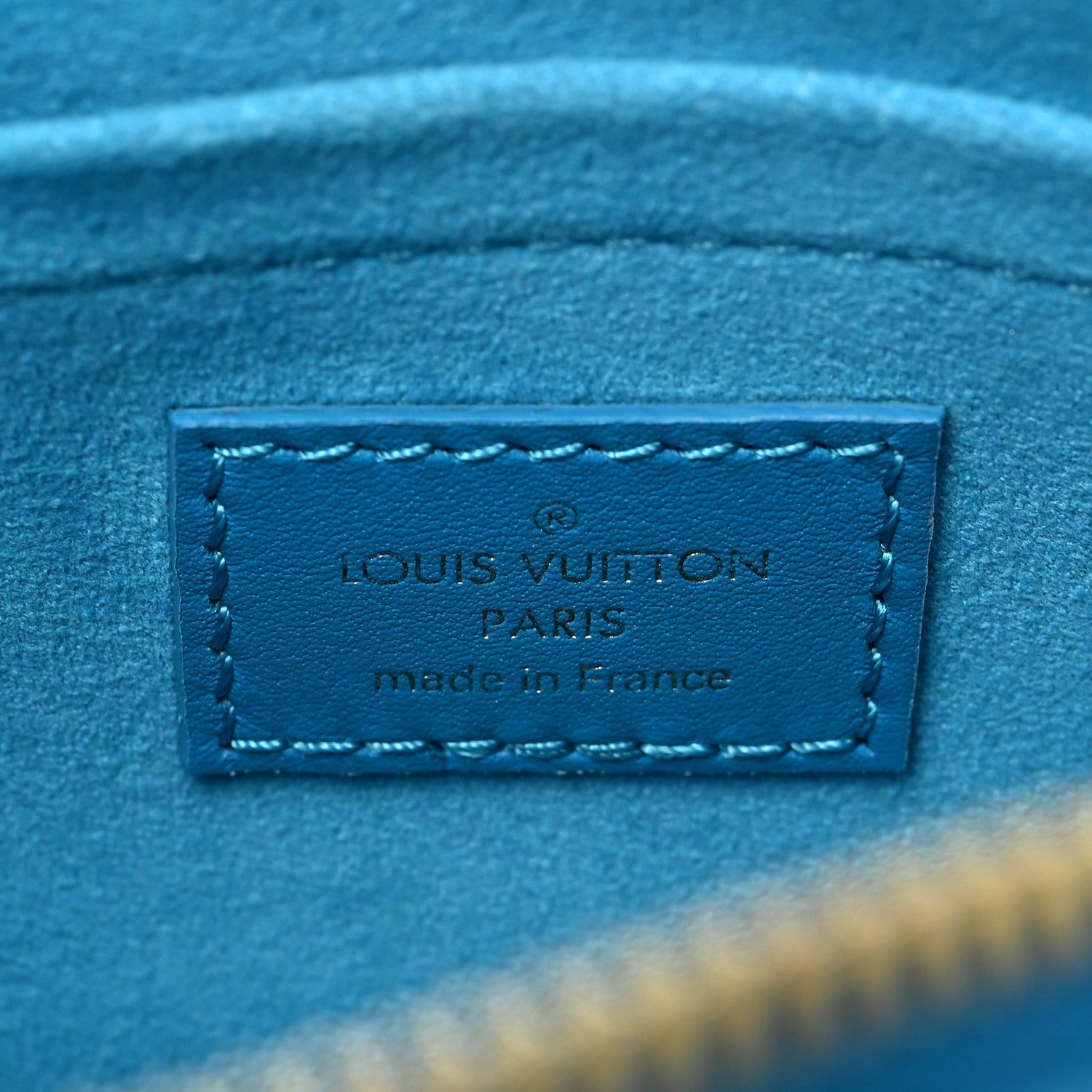 Louis Vuitton Calfskin Nanogram Embossed Speedy Bandouliere 20 Blue 6 of 8