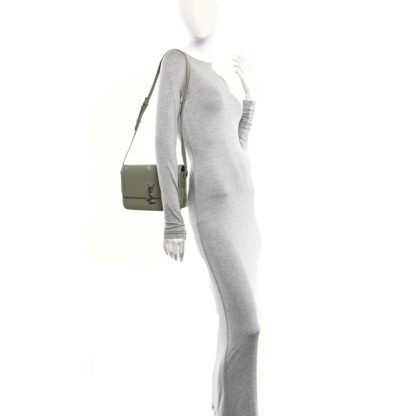 Box Calfskin Monogram Medium Solferino Satchel Light Sage