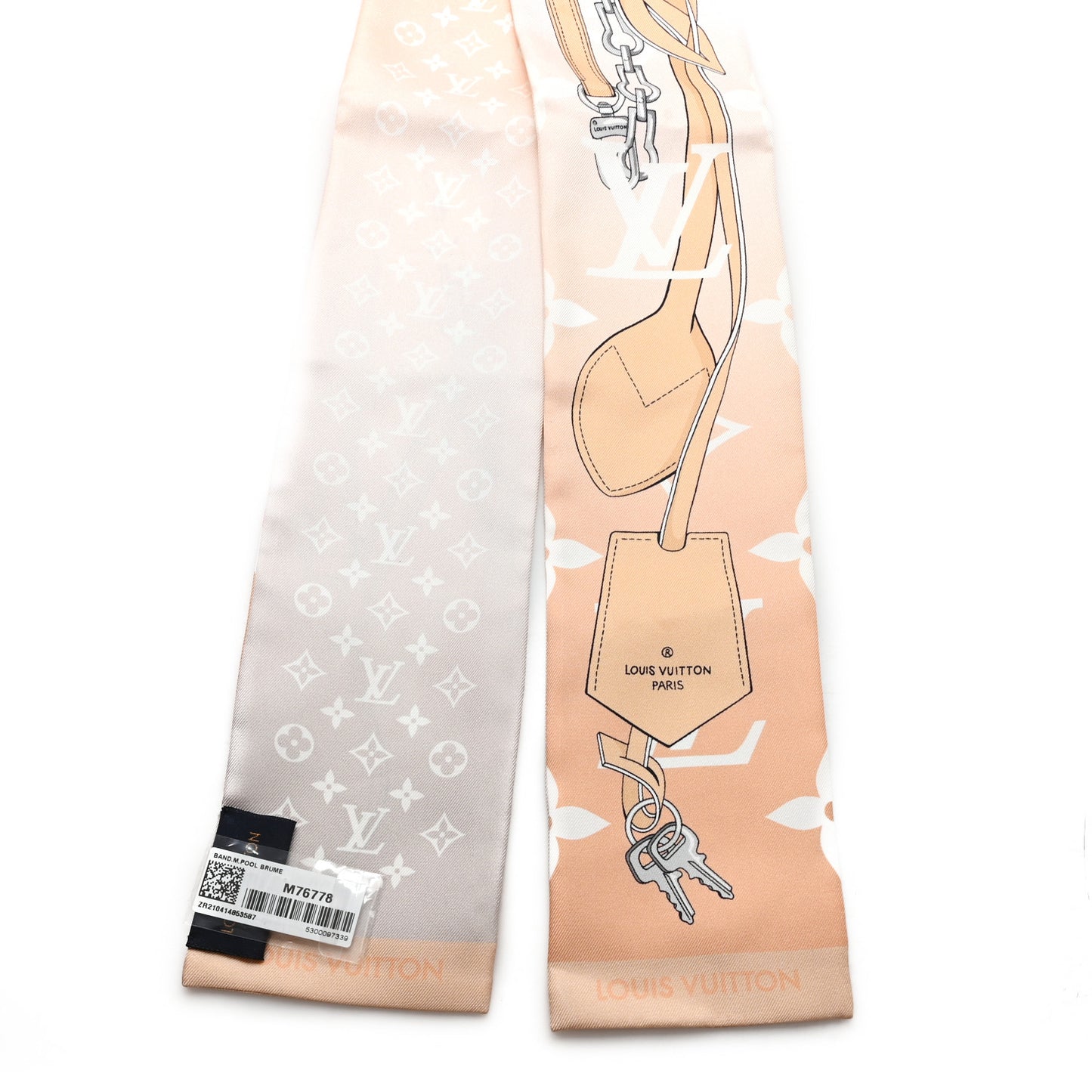 Silk Monogram Gradient By The Pool Bandeau Mist
