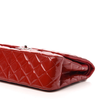Chanel Patent Quilted Jumbo Double Flap Red 7 of 12