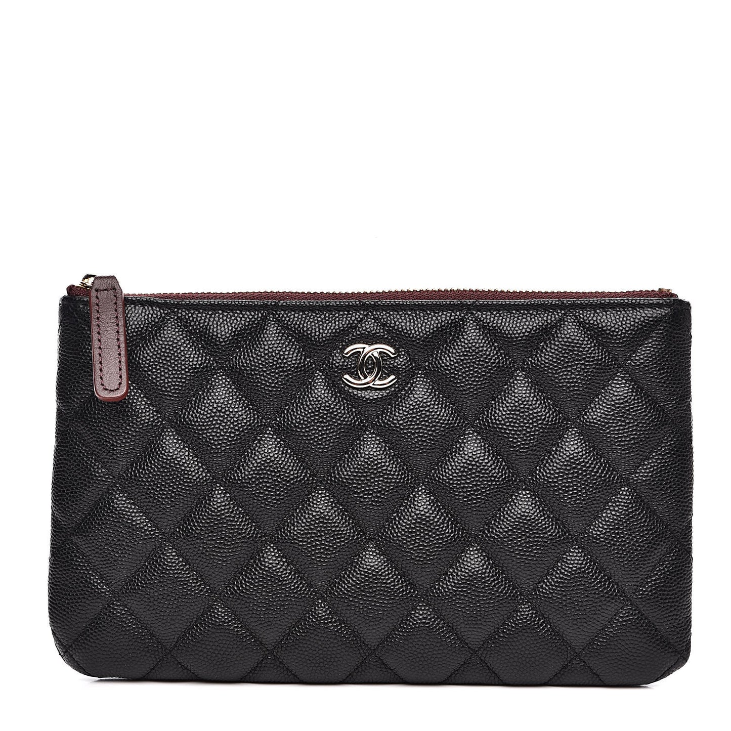 Caviar Quilted Small Pouch Black