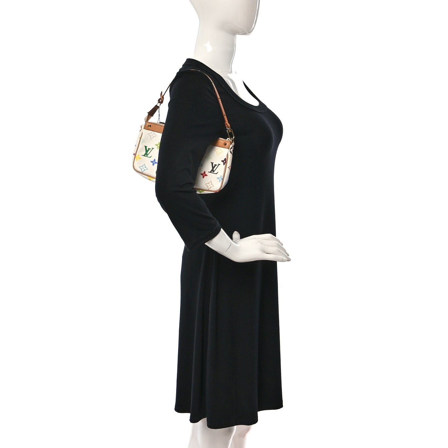 Monogram Multicolor Pochette Accessories White