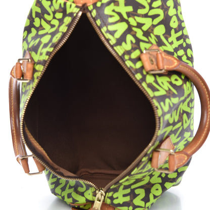 Louis Vuitton Monogram Graffiti Speedy 30 Green 6 of 11