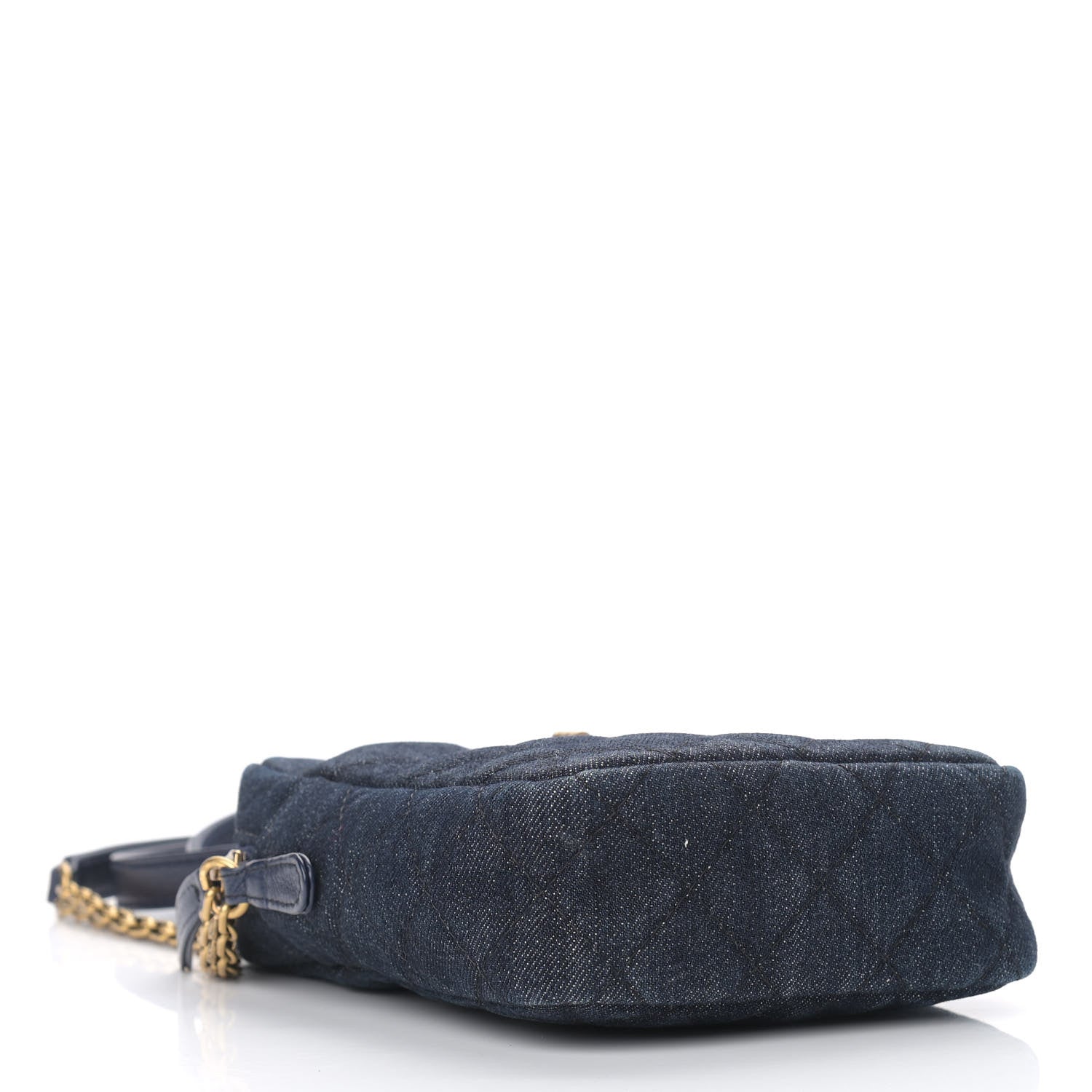 Chanel Washed Denim Quilted Reissue Camera Case Black 3 of 9