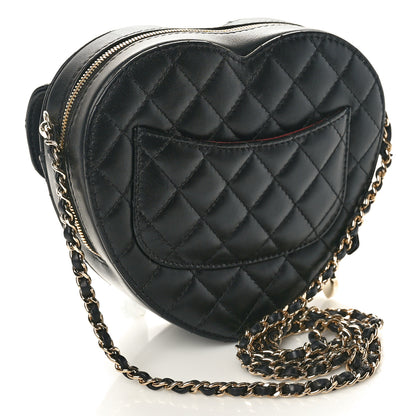 Chanel Lambskin Quilted CC In Love Heart Bag Black 3 of 9