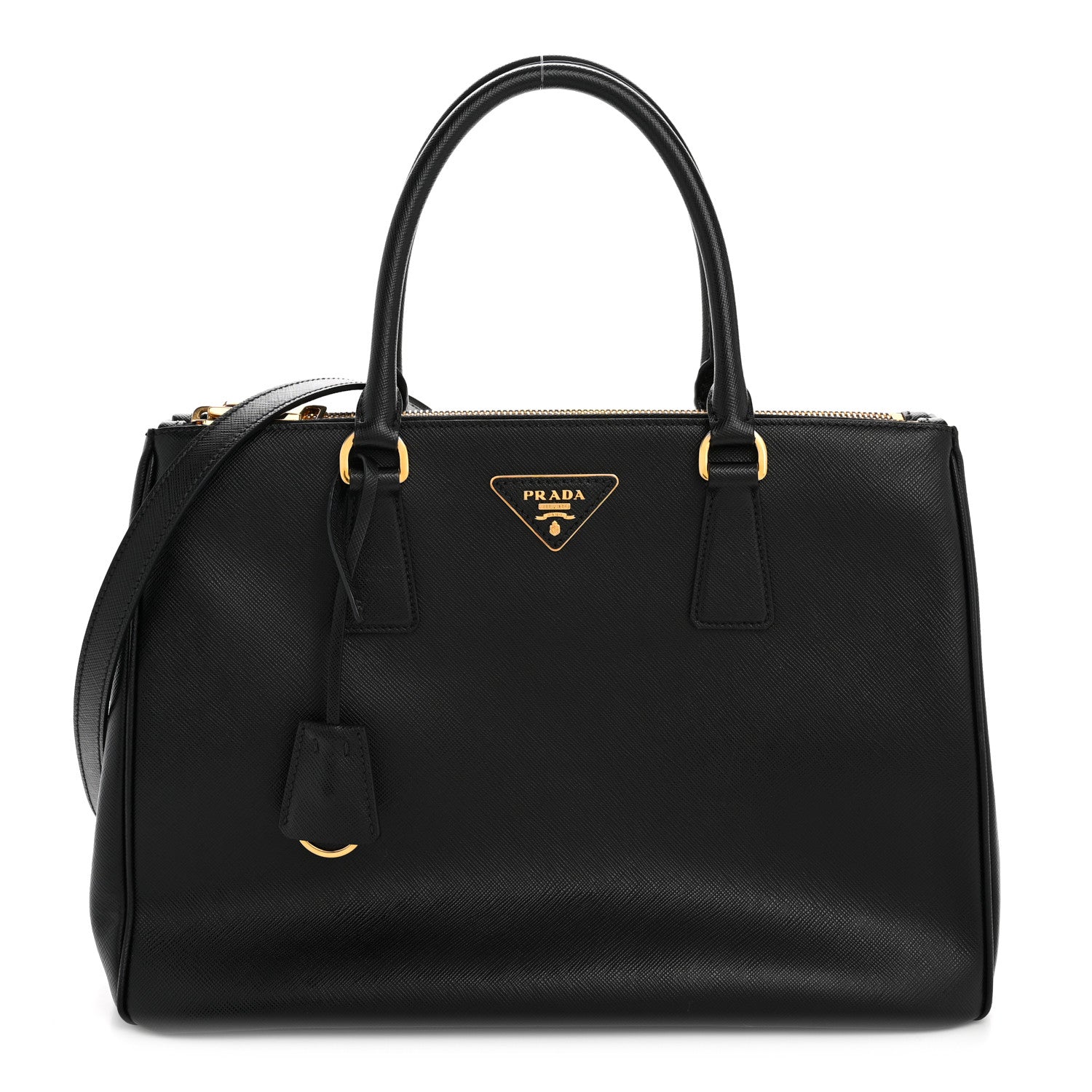 Prada Saffiano Lux Large Galleria Double Zip Tote Black 1 of 13