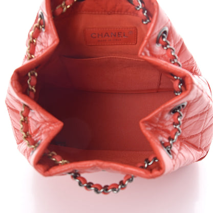 Chanel Aged Calfskin Quilted Small Gabrielle Backpack Orange 5 of 12