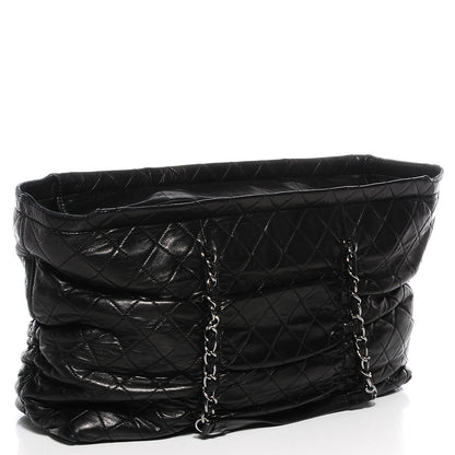 Chanel Lambskin East West Sharpei Shopping Tote Black 3 of 7