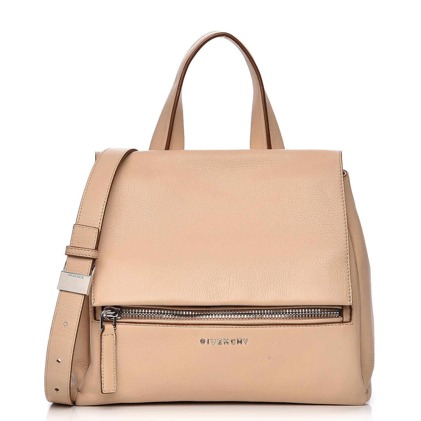 Calfskin Mini Pandora Pure Flap Bag Sand