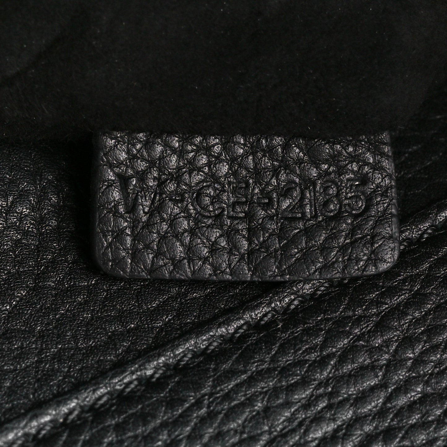 Drummed Calfskin Micro Luggage Black