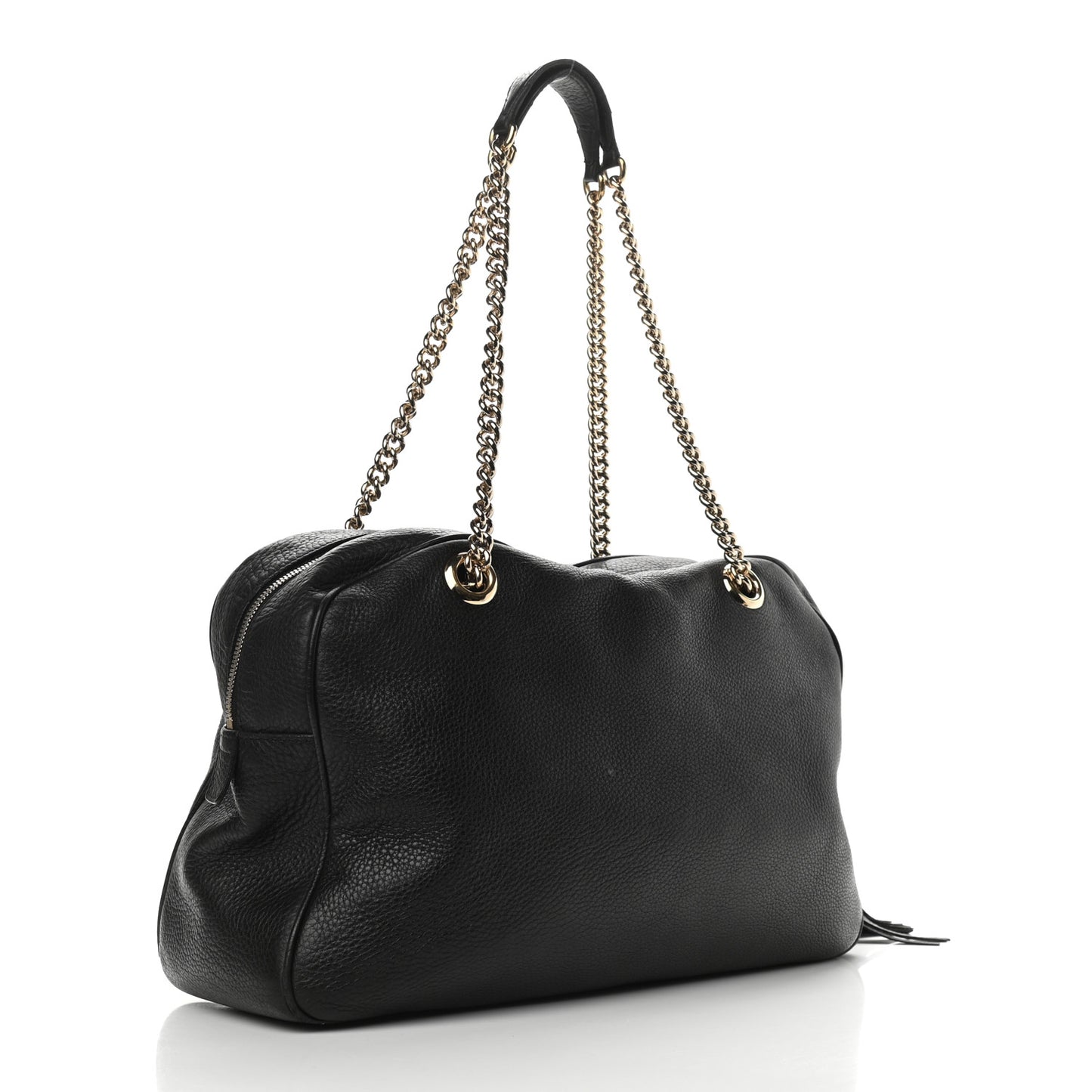 Pebbled Calfskin Medium Soho Bowler Black