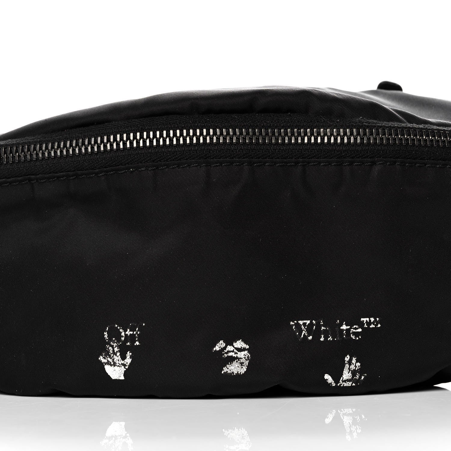 Off-White Canvas Logo Print Belt Bag Black 10 of 13