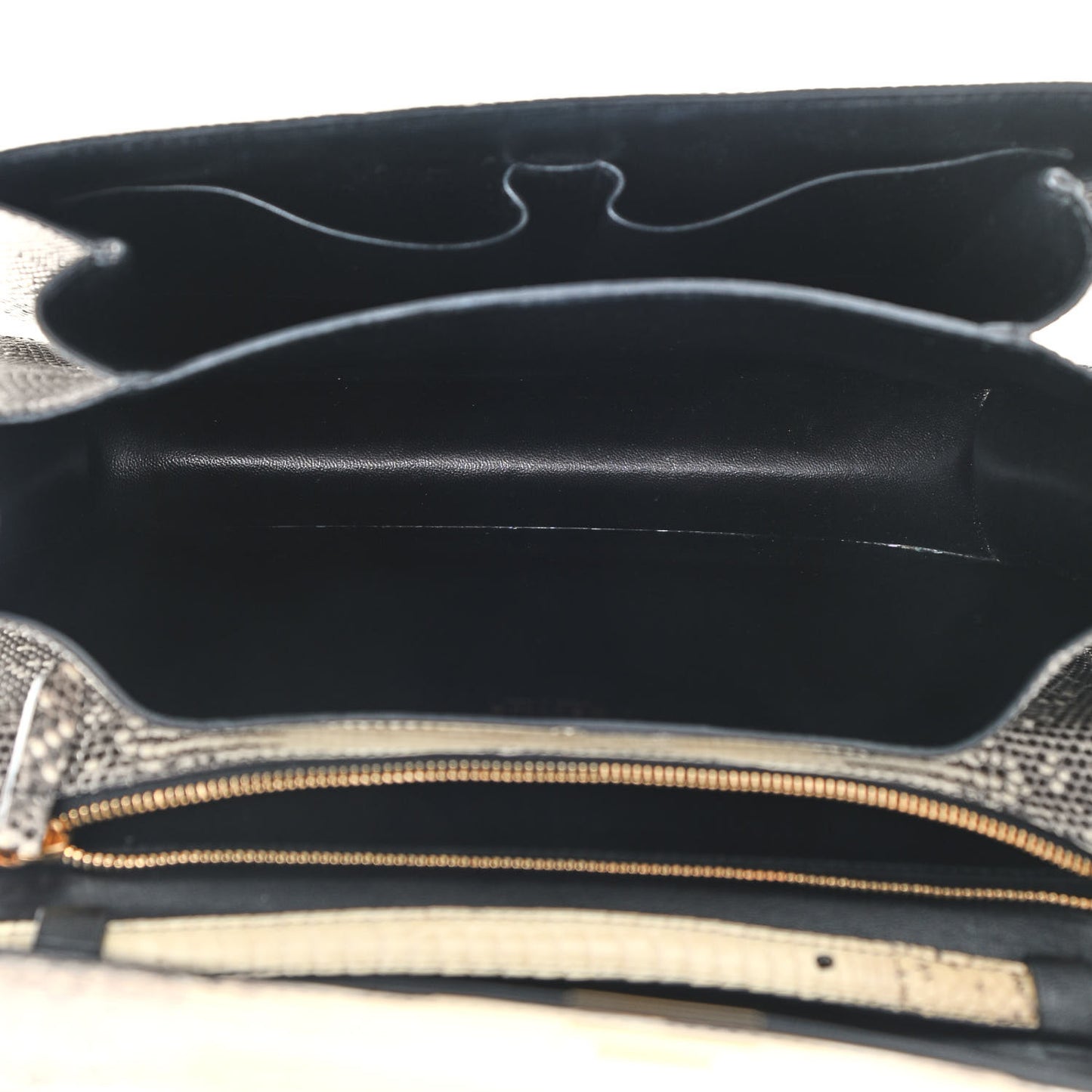 Lizard Medium Classic Box Flap Bag Natural