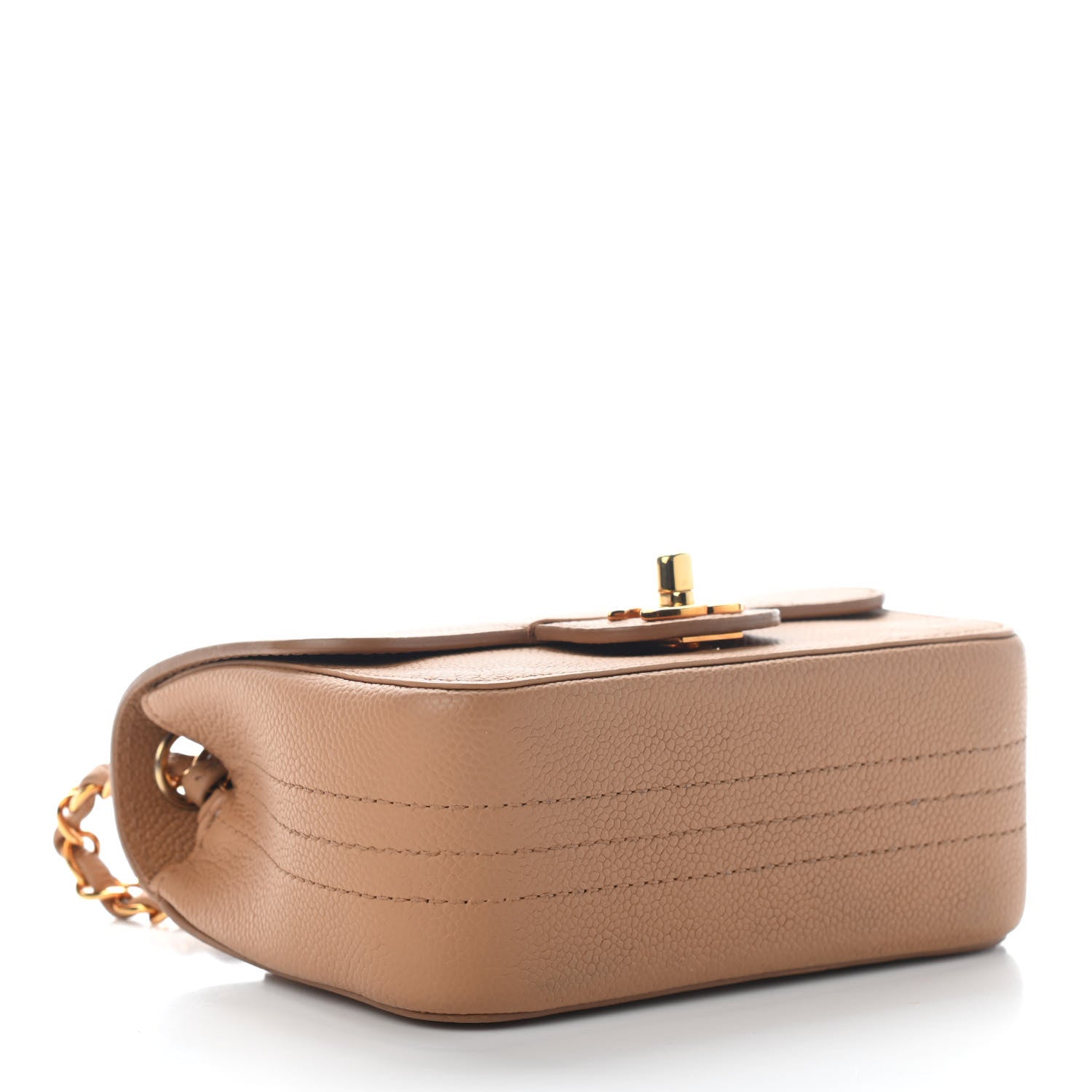Chanel Grained Calfskin Mini Square Classic Pure Flap Brown 4 of 9