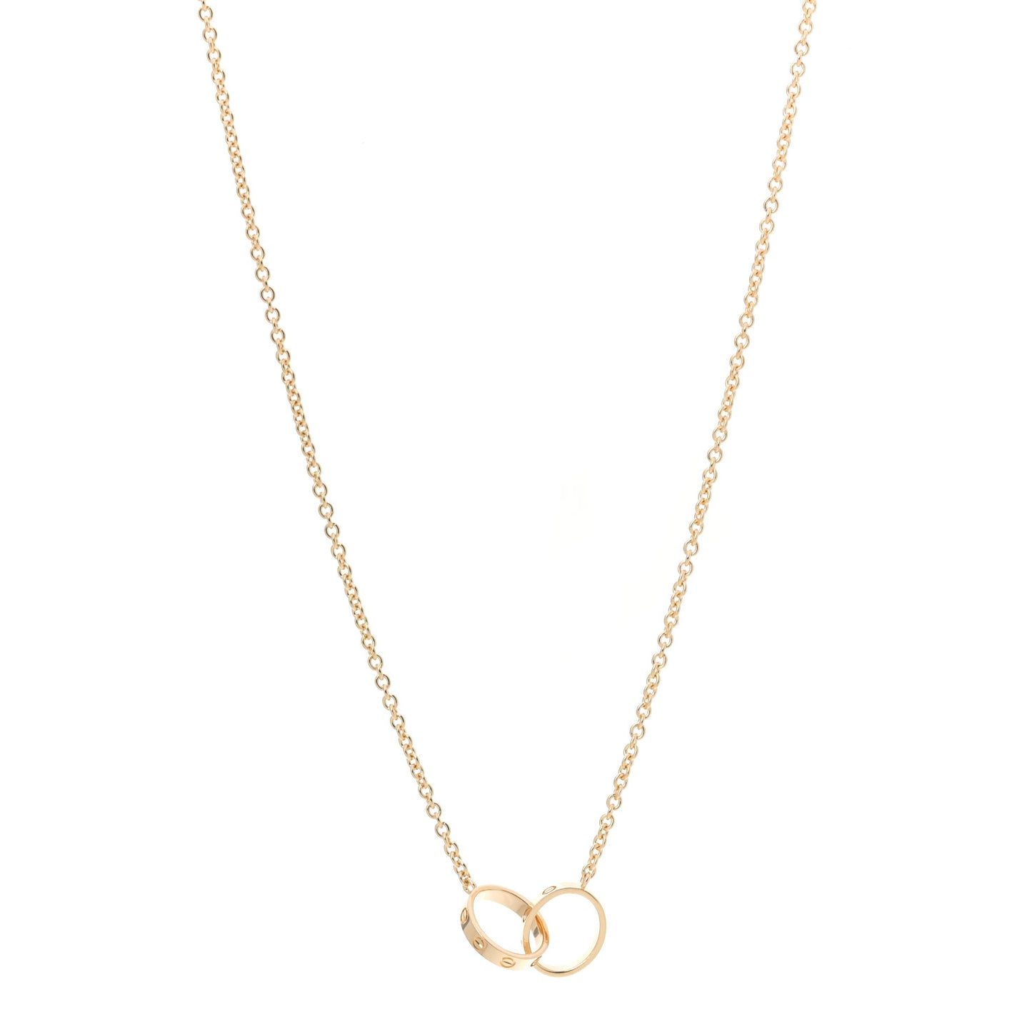 18K Yellow Gold Interlocking LOVE Necklace