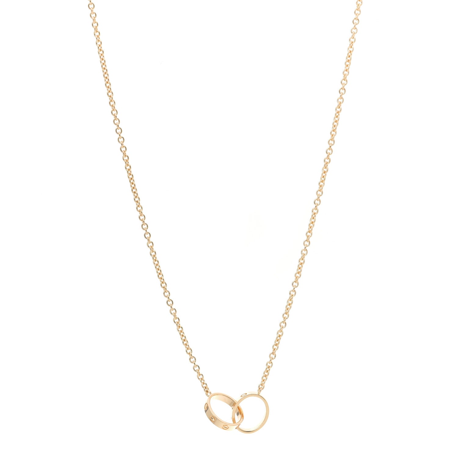 Cartier 18K Yellow Gold Interlocking LOVE Necklace 1 of 6
