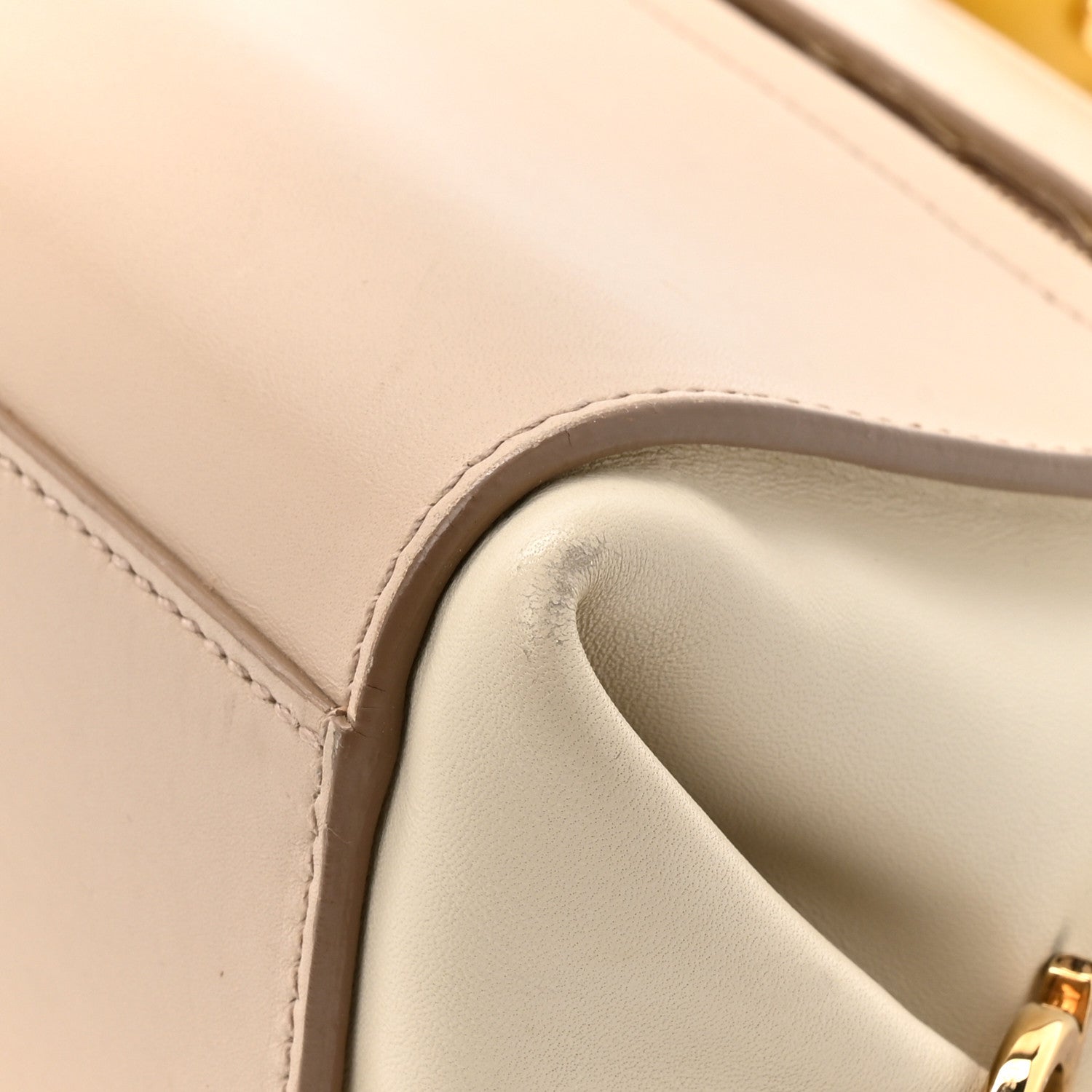 Salvatore Ferragamo Calfskin Sofia Shoulder Bag Beige Multicolor 13 of 15