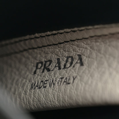 Prada Vitello Daino Soft Mini Dynamique Tote Talco Black 6 of 11