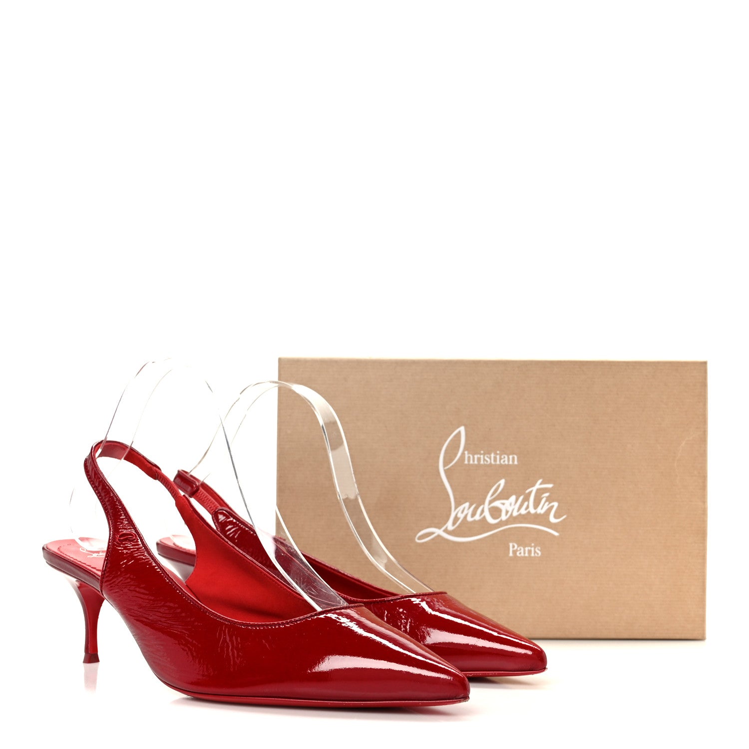 Christian Louboutin Patent Vogue Sporty Kate 55 Slingback 40.5 Loubi 9 of 9