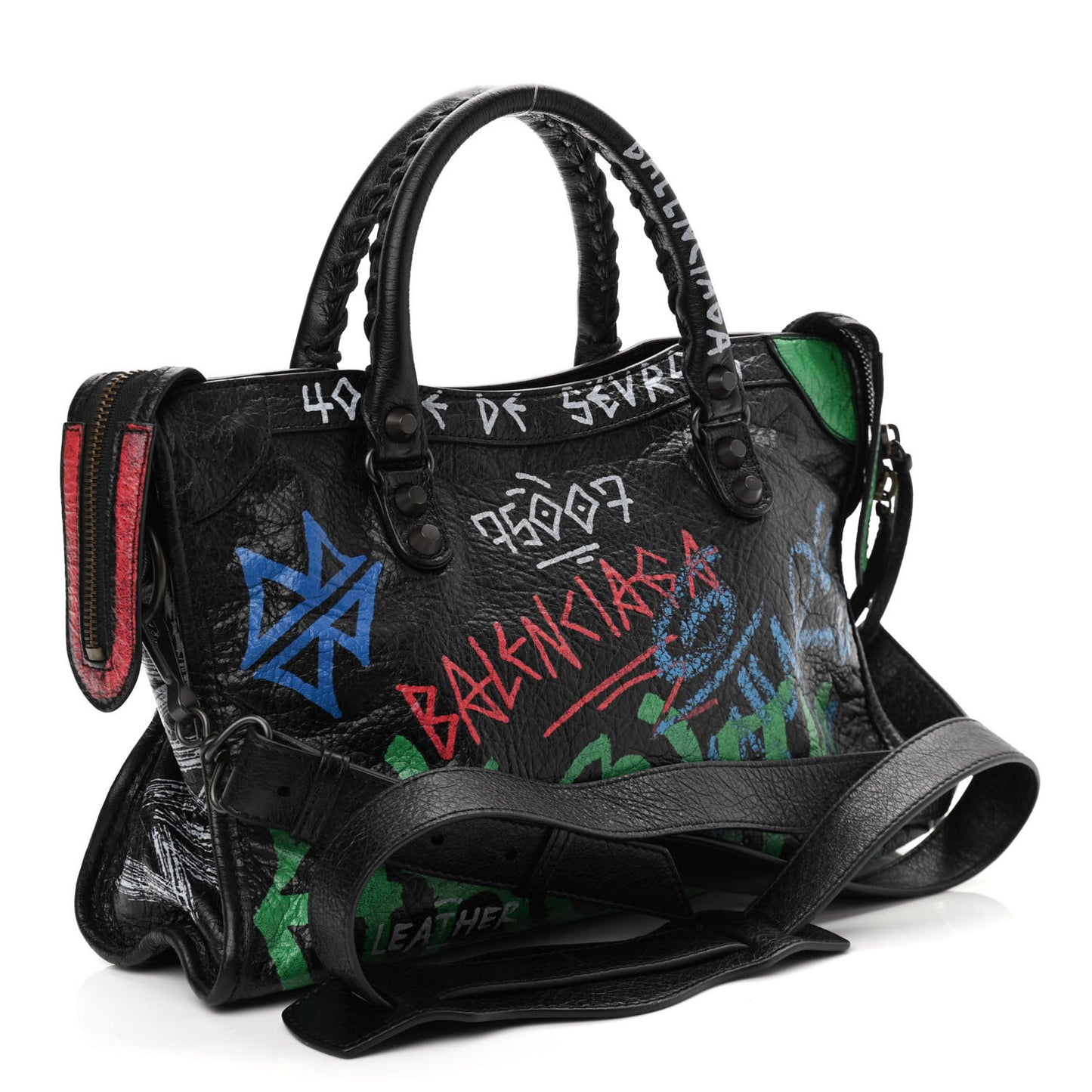 Agneau Graffiti All Over Classic Hardware S City Black Vert Rouge
